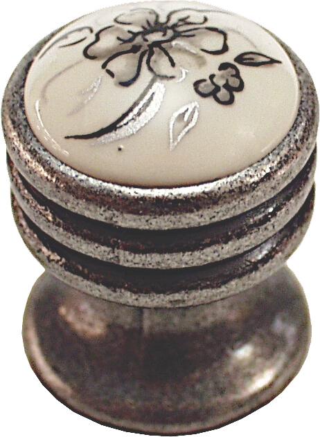 POMO 4868/20 PLATA VIEJA FLOR GRIS